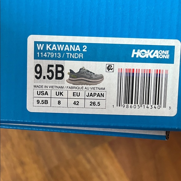 New Hoka Kawana 2 Sneakers - Soft Blue and Lime - Picture 14 of 16